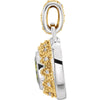 Sterling Silver & 14k Yellow Gold Peridot & 1/8 CTW Diamond Pendant