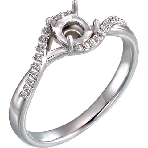 14k White Gold Passion Pink Topaz & 1/10 CTW Diamond Ring, Size 7