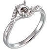 14k White Gold Passion Pink Topaz & 1/10 CTW Diamond Ring, Size 7