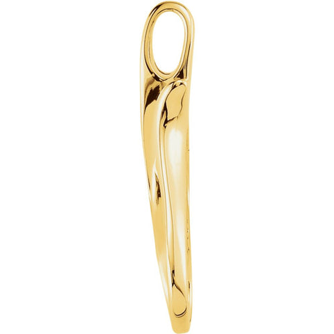 14k Yellow Gold Freeform Pendant
