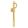 14k Yellow Gold .015 CTW Diamond Cross Pendant