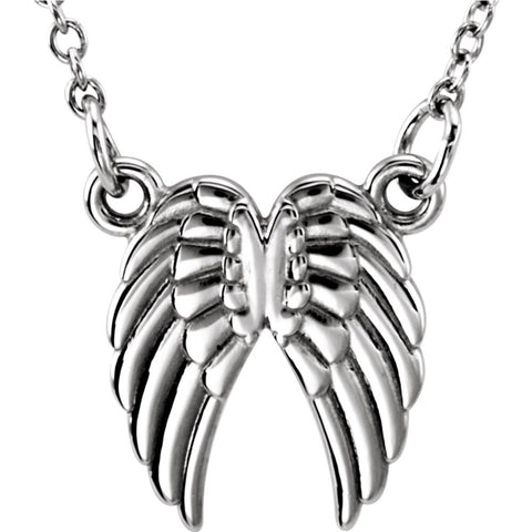 18k Yellow Gold Vermeil Angel Wings 16-18" Necklace