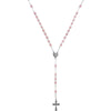Rose Quartz Bead Rosary in Sterling Silver