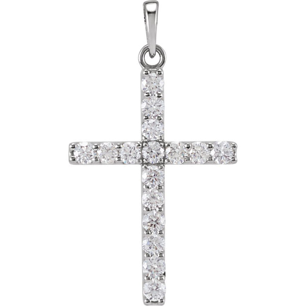3/4 CTW Diamond Cross Pendant in Platinum