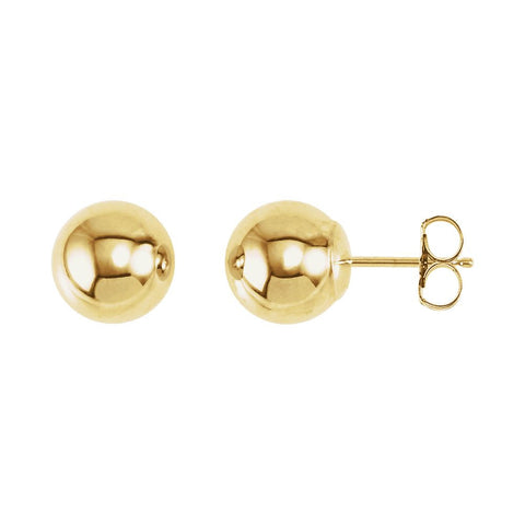 14k Yellow Gold 6mm Ball Earrings