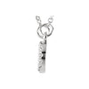 14k White Gold .08 CTW Diamond "XO" 16" Necklace