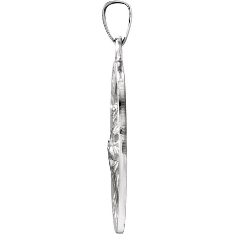 14k White Gold 22mm Round St. Jude Thaddeus Medal