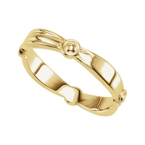 14k Yellow Gold Stackable Ring, Size 7