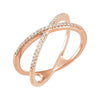 14k Rose Gold 1/6 ctw. Diamond Ring, Size 7