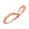 14k Rose Gold "V" Ring, Size 7