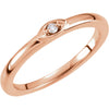 0.025 CTTW Stackable Diamond Ring in 14k Rose Gold (Size 6 )