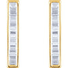 14k Yellow Gold 1/2 CTW Diamond Baguette Bar Earrings