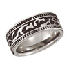 08.50 mm Cobalt Design Wedding Band Ring with Black PVD (Size 10 )