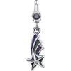 19.00X8.00 mm Shooting Star Charm in Sterling Silver