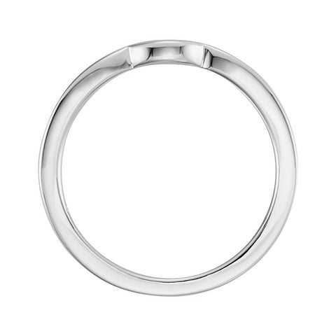 14k White Gold Diamond Band , Size 7