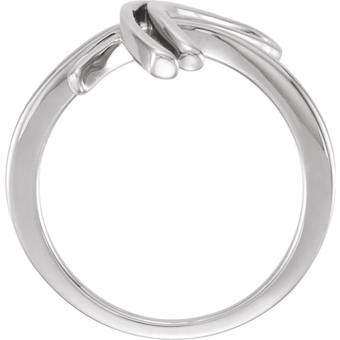 14k White Gold Freeform Ring, Size 7