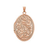 Rose Gold Plated Sterling Silver Oval Locket