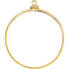 Coin Edge Screw Top Frame For U.S. $1.00 Coin in 14K Yellow Gold