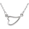 Sterling Silver Heart 16-18-inch Adjustable Necklace
