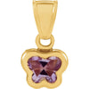 14K Yellow Gold February CZ Birthstone Pendant