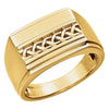 14k Yellow Gold Men's Signet Ring, Size 10