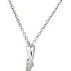 14k White Gold .06 CTW Diamond Circle 18" Necklace