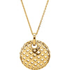14k Yellow Gold Pierced Style 18" Necklace