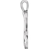 14k White Gold Freeform Pendant