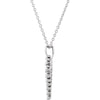 14k White Gold 1 CTW Diamond Heart Necklace