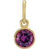 14k Yellow Gold Imitation Ruby Birthstone Charm