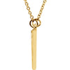 14k Yellow Gold 15.4x19mm Triangle 16" Necklace