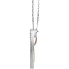 14k White Gold 1/3 CTW Diamond Heart 18" Necklace