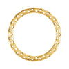 14k Yellow Gold 3mm Pierced Style Ring, Size 7
