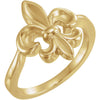 Fleur-De-Lis Ring in 14K Yellow Gold (Size 6)