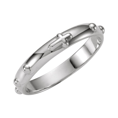 Sterling Silver Rosary Ring Size 12