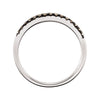 14k White Gold 1/5 CTW Brown Diamond Band, Size 7