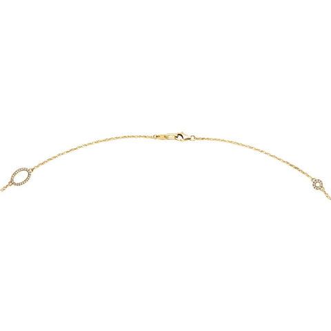 14k Yellow Gold 1/2 CTW Diamond 24" Necklace