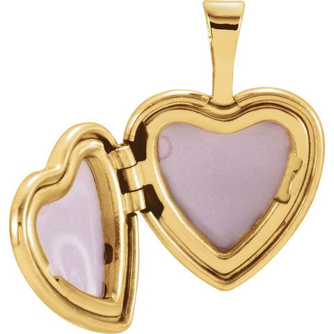 Gold Plated & Sterling Silver First Communion Heart Locket