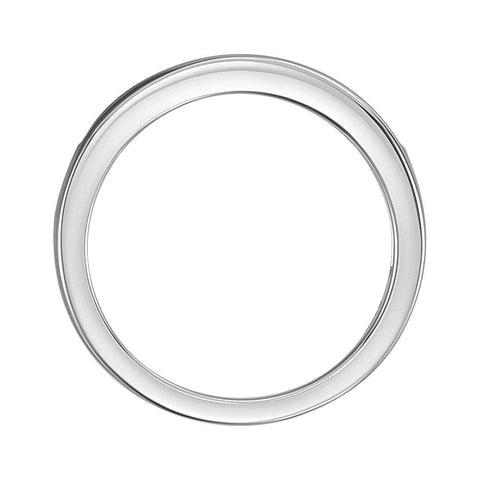 14k White Gold 1/4 CTW Diamond Band to 6.5mm Engagement Ring, Size 7