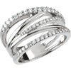 1/2 CTW Diamond Ring in 14K White Gold (Size 6)