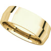 14k Yellow Gold 7mm Knife Edge Comfort Fit Band , Size 8
