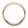 10k Rose Gold 6mm Half Round Light Band, Size 11