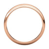 14k Rose Gold 5mm Half Round Tapered Band, Size 6
