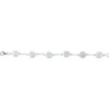 Sterling Silver 12-13mm Freshwater Cultured White Coin Pearl Station 7.5" Bracelet