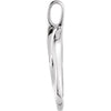 14k White Gold Freeform Pendant
