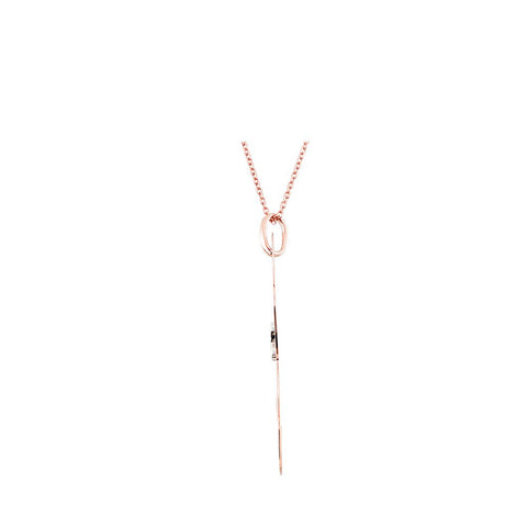 14k Rose Gold & White .08 CTW Diamond Heart Necklace