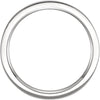 14k White Gold 2mm Flat Comfort Fit Milgrain Band Size 6.5