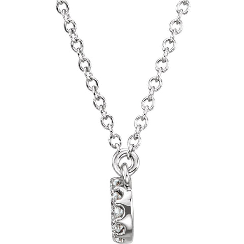 Platinum 1/8 CTW Diamond 16" Necklace