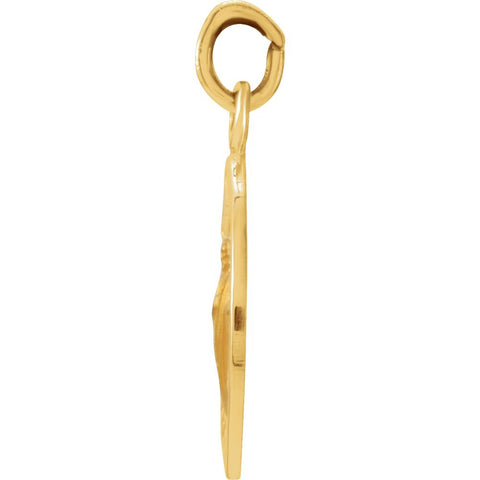 14k Yellow Gold 12mm Round St. Jude Thaddeus Medal