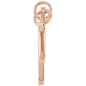 14k Rose Gold "Love You" Neck Trim Pendant Mounting